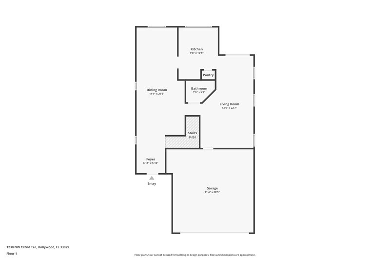 3,950/Mo, 1230 NW 192nd Ter Pembroke Pines, FL 33029 Floor Plan View