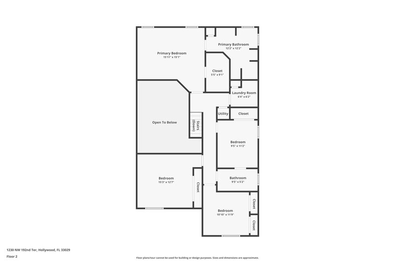 3,950/Mo, 1230 NW 192nd Ter Pembroke Pines, FL 33029 Floor Plan View 2