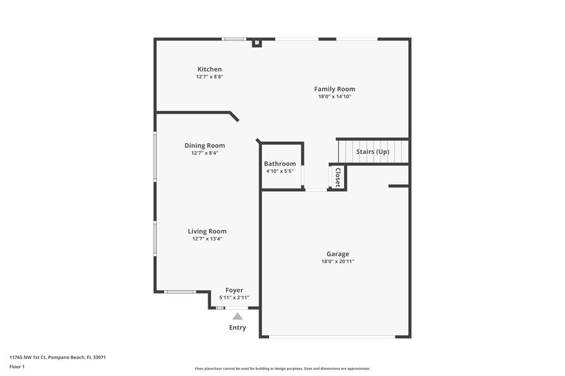 2,985/Mo, 11765 NW 1st Ct Coral Springs, FL 33071 Floor Plan View