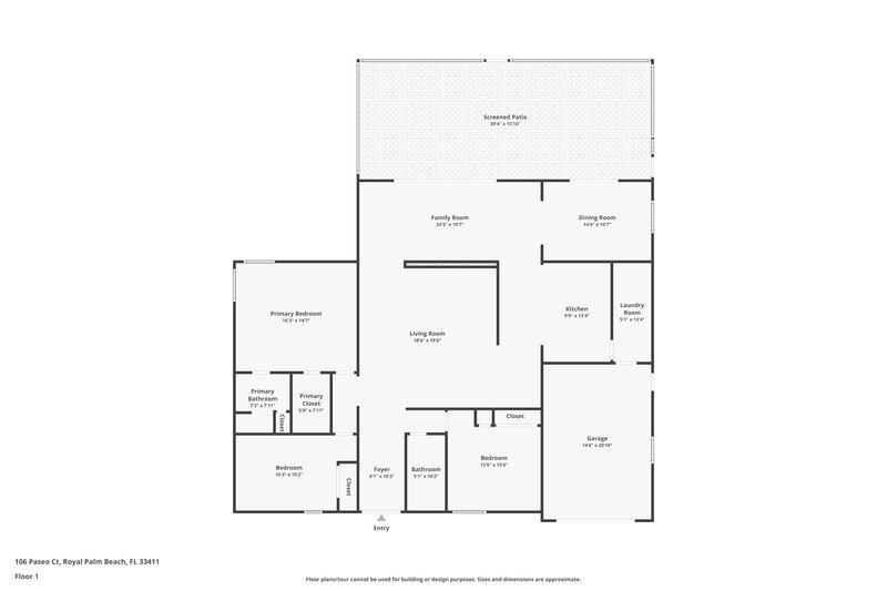 2,915/Mo, 106 Paseo Ct Royal Palm Beach, FL 33411 Floor Plan View