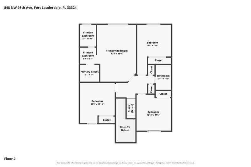 3,365/Mo, 848 NW 98th Ave Plantation, FL 33324 Floor Plan View 2
