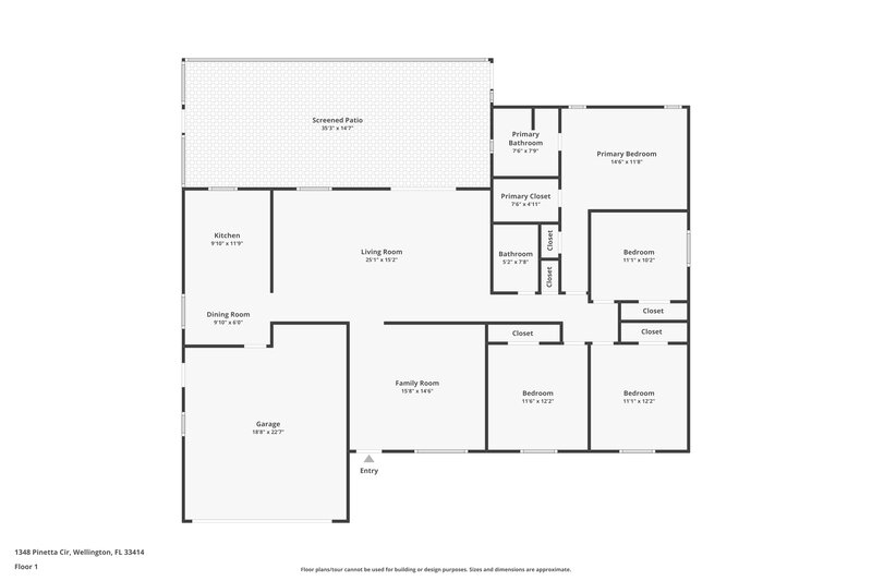 3,420/Mo, 1348 Pinetta Cir Wellington, FL 33414 Floor Plan View