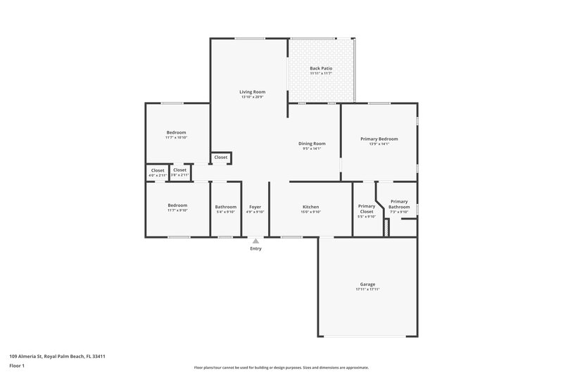 2,655/Mo, 109 Almeria St Royal Palm Beach, FL 33411 Floor Plan View