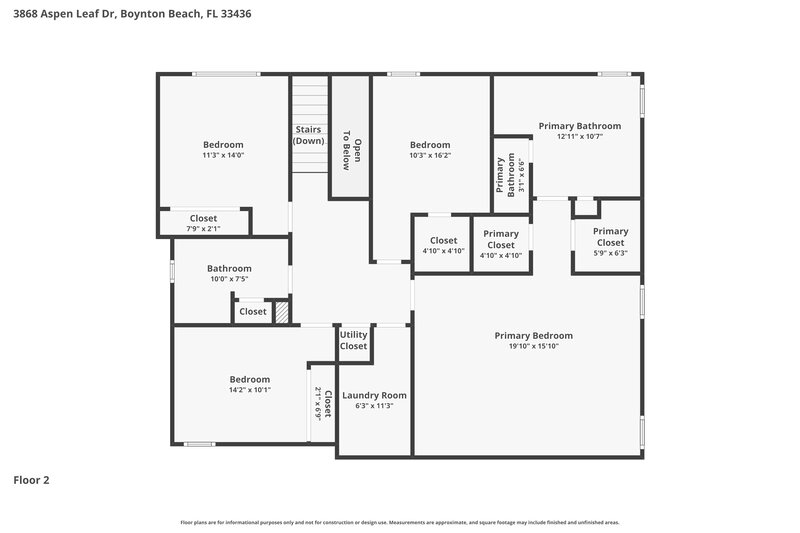 3,835/Mo, 3868 Aspen Leaf Dr Boynton Beach, FL 33436 Floor Plan View