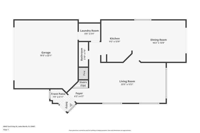 3,030/Mo, 6843 Torch Key St Lake Worth, FL 33467 Floorplan View