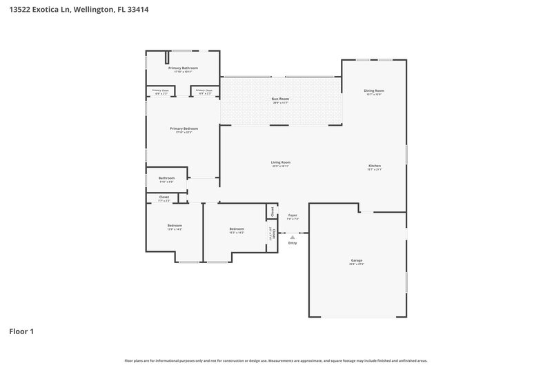 3,675/Mo, 13522 Exotica Ln Wellington, FL 33414 Floor Plan View