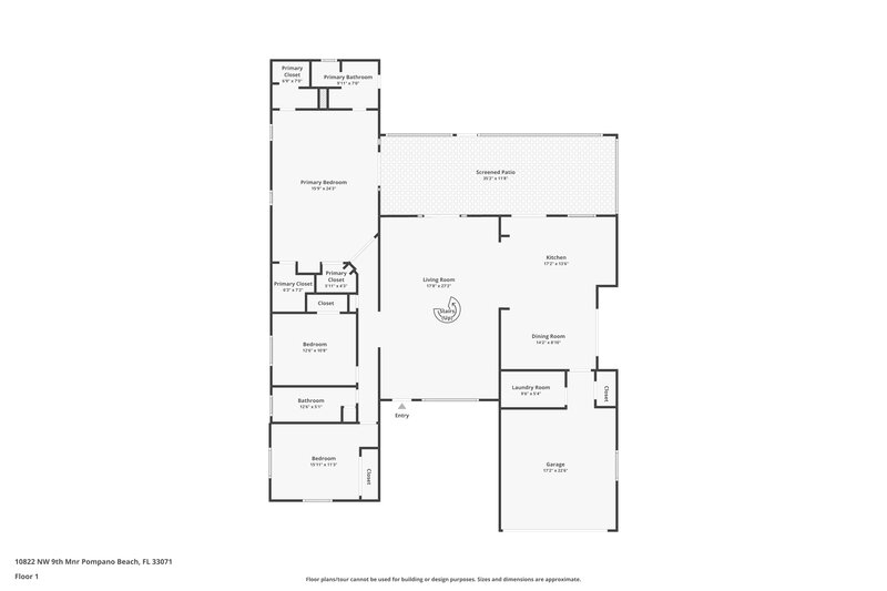3,540/Mo, 10822 NW 9th Mnr Coral Springs, FL 33071 Floor Plan View
