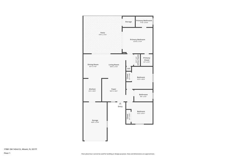 2,665/Mo, 17881 SW 143rd Ct Miami, FL 33177 Floor Plan View