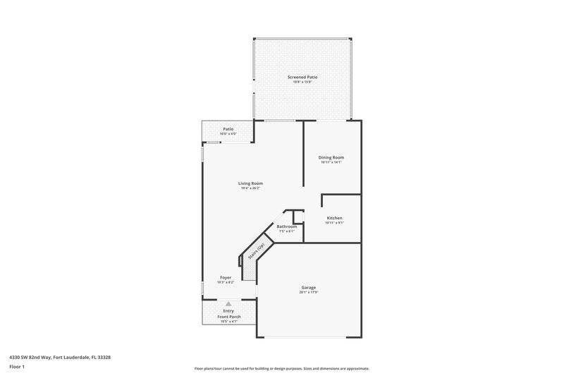 3,480/Mo, 4330 SW 82nd Way Davie, FL 33328 Floor Plan View