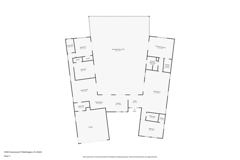 3,030/Mo, 13931 Geranium Pl Wellington, FL 33414 Floor Plan View