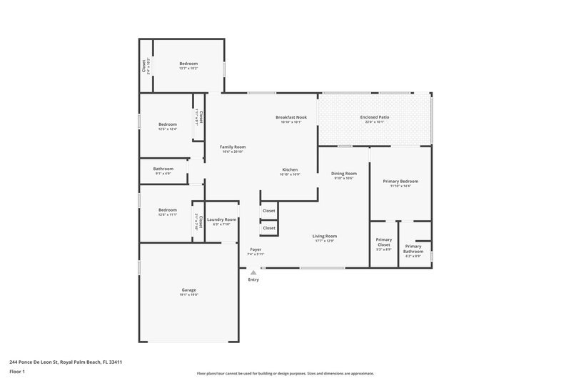 3,120/Mo, 244 Ponce de Leon St Royal Palm Beach, FL 33411 Floor Plan View
