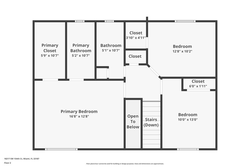 2,925/Mo, 18217 SW 154th Ct Miami, FL 33187 Floor Plan View 2