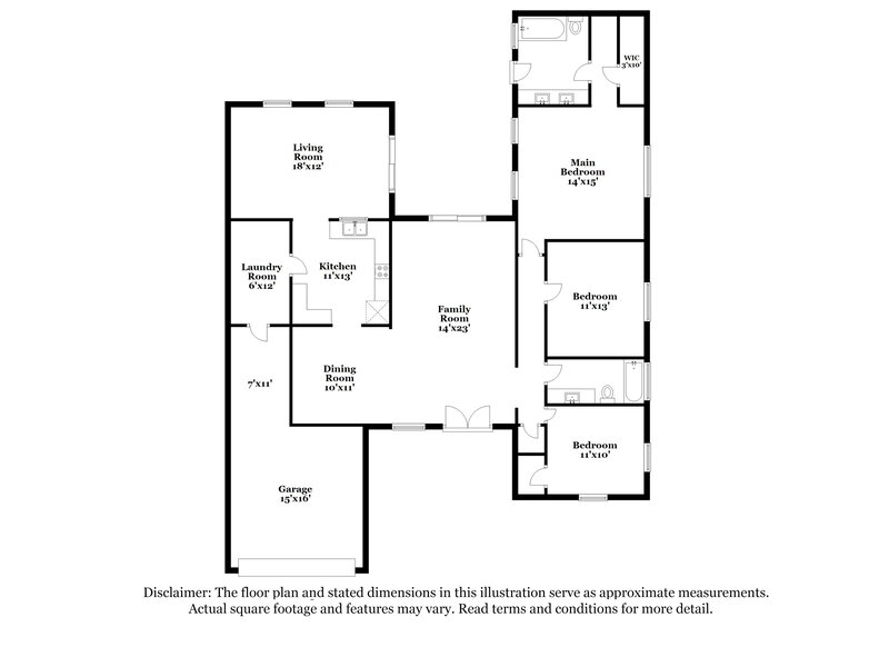 3,345/Mo, 11601 NW 14th Ct Pembroke Pines, FL 33026 Floor Plan View