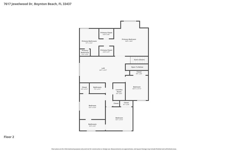 4,325/Mo, 7617 Jewelwood Dr Boynton Beach, FL 33437 Floor Plan View