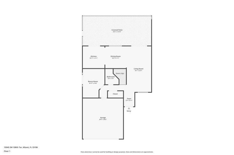3,550/Mo, 15045 SW 108th Ter Miami, FL 33196 Floorplan View