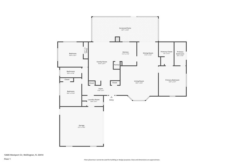3,225/Mo, 12685 Westport Cir Wellington, FL 33414 Floor Plan View
