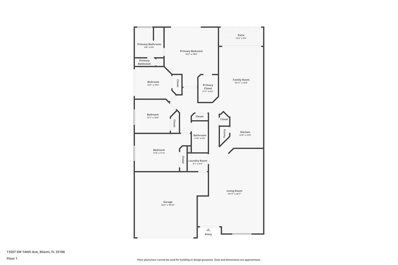 3,400/Mo, 11657 SW 144th Ave Miami, FL 33186 Floor Plan View