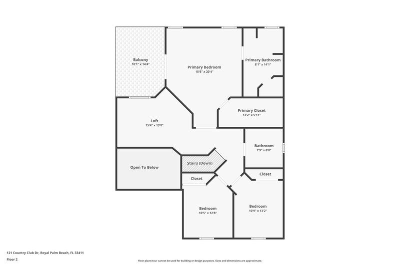 2,870/Mo, 121 Country Club Dr Royal Palm Beach, FL 33411 Floor Plan View 2