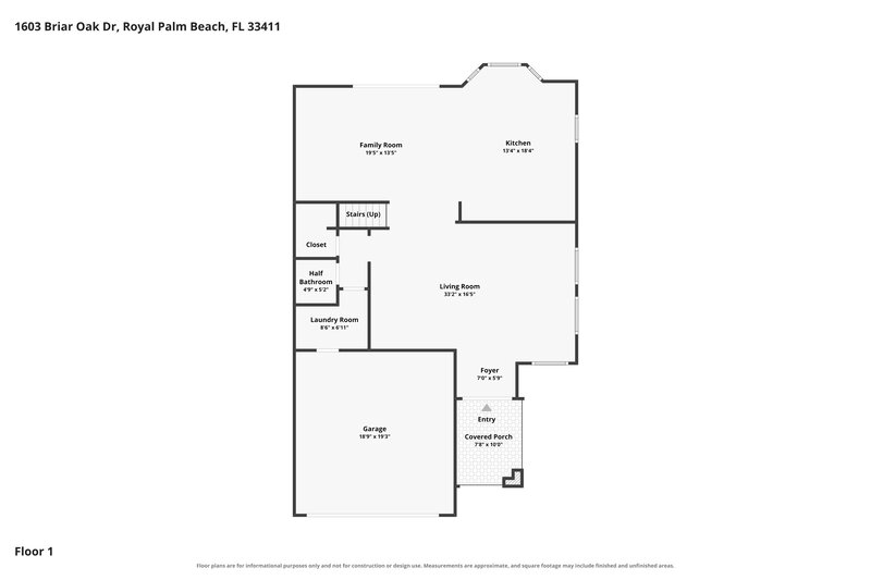 3,395/Mo, 1603 Briar Oak Dr Royal Palm Beach, FL 33411 Floor Plan View
