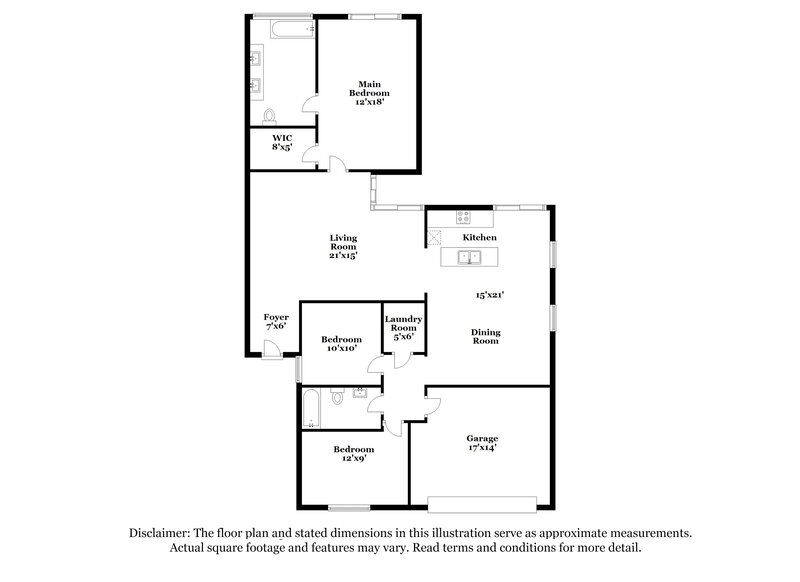 3,340/Mo, 3370 NW 78th Ave Margate, FL 33063 Floorplan View