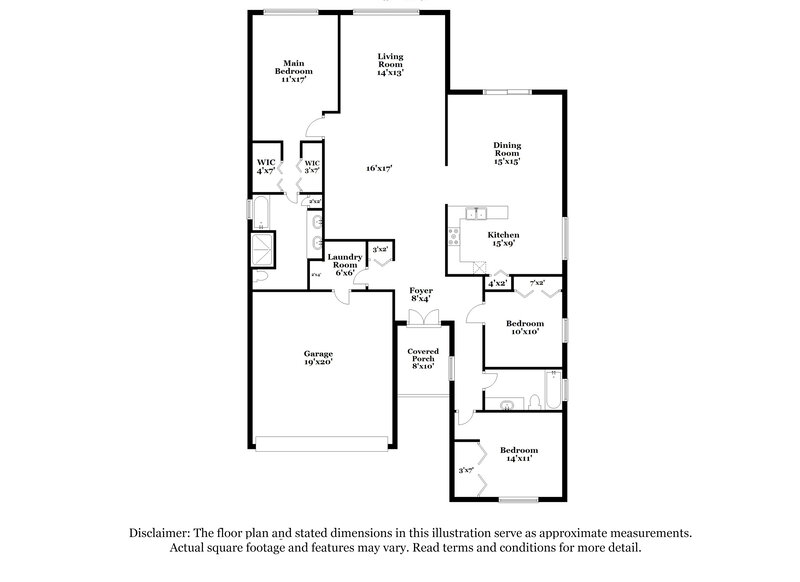 3,400/Mo, 4075 Sabal Lakes Rd Delray Beach, FL 33445 Floor Plan View