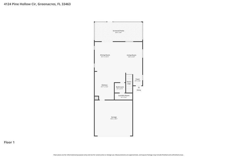 3,530/Mo, 4124 Pine Hollow Cir Greenacres, FL 33463 Floor Plan View