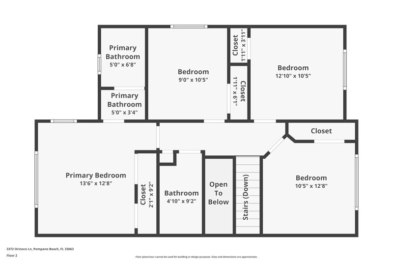 2,995/Mo, 3372 Orinoco Ln Margate, FL 33063 Floor Plan View 2