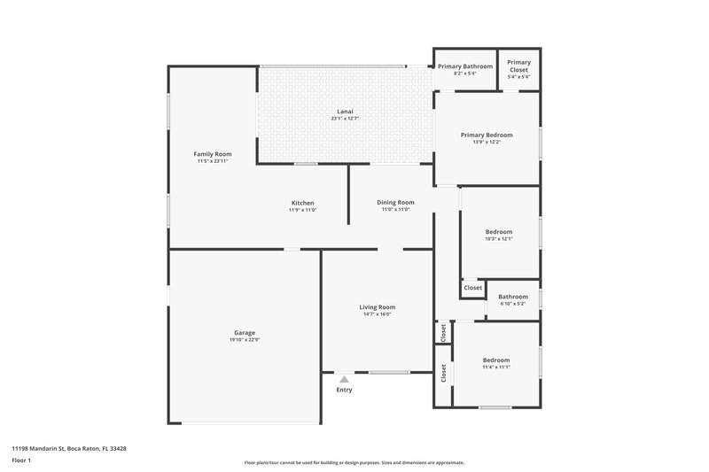 3,090/Mo, 11198 Mandarin St Boca Raton, FL 33428 Floor Plan View