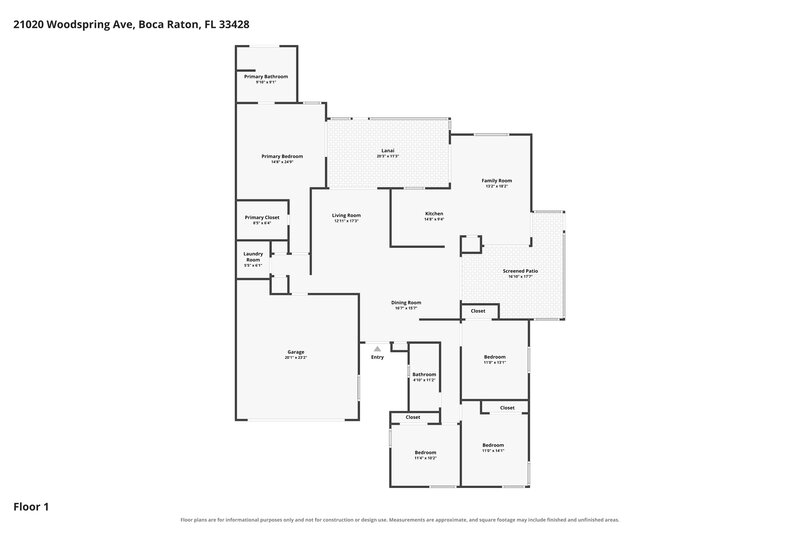 3,835/Mo, 21020 Woodspring Ave Boca Raton, FL 33428 Floor Plan View