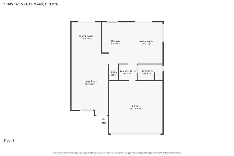 3,625/Mo, 10445 SW 158th Pl Miami, FL 33196 Floor Plan View