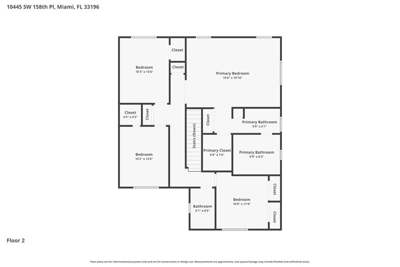 3,625/Mo, 10445 SW 158th Pl Miami, FL 33196 Floor Plan View 2