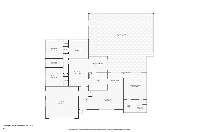 3,735/Mo, 13751 Exotica Ln Wellington, FL 33414 Floor Plan View