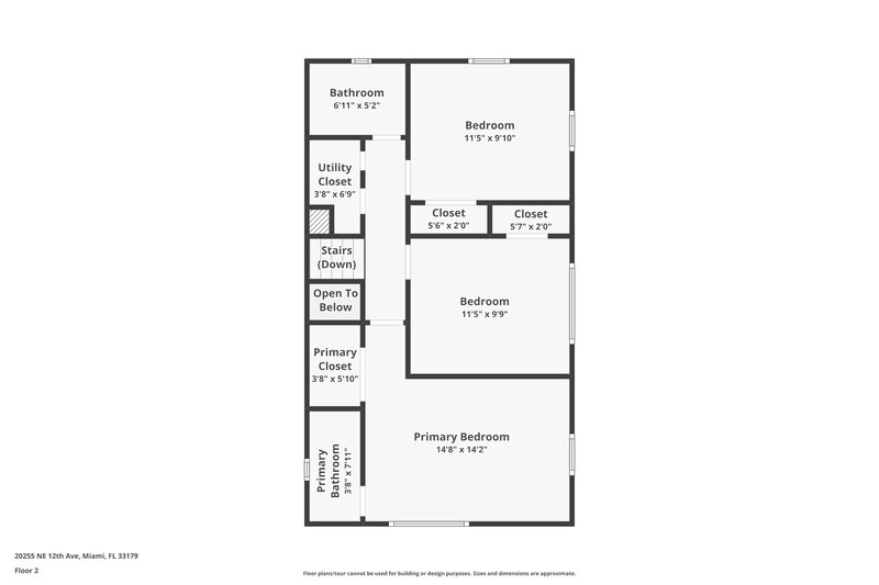 3,155/Mo, 20255 NE 12th Ave Miami, FL 33179 Floor Plan View 3