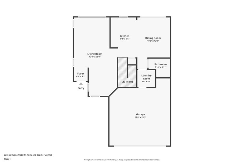 3,240/Mo, 3275 W Buena Vista Dr Margate, FL 33063 Floor Plan View