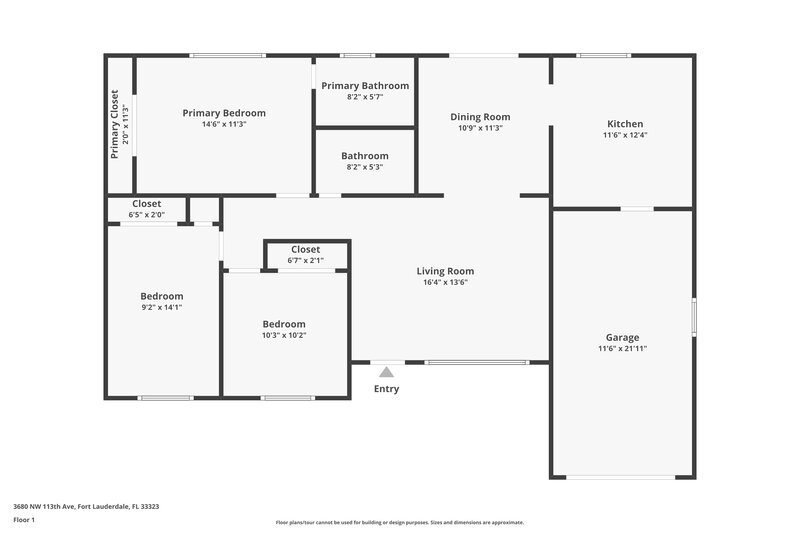 3,680/Mo, 3680 NW 113th Ave Sunrise, FL 33323 Floorplan View