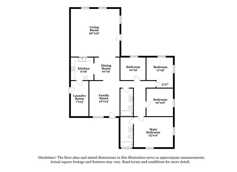 3,990/Mo, 4971 SW 5th Ct Margate, FL 33068 Floor Plan View