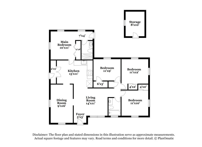 3,930/Mo, 6020 NE 3rd Ter Oakland Park, FL 33334 Floor Plan View