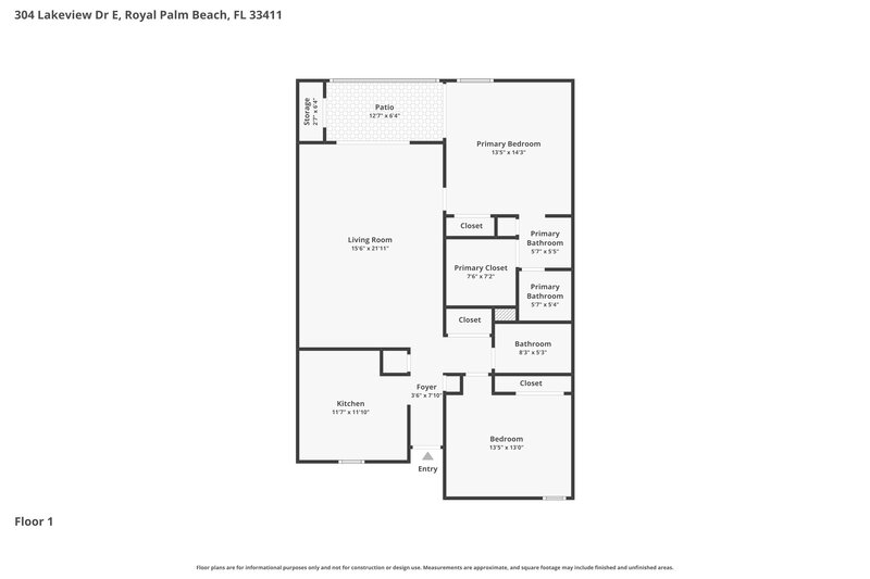 2,175/Mo, 304 Lakeview Dr E Royal Palm Beach, FL 33411 Floor Plan View
