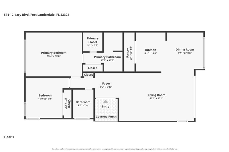 0/Mo, 8741 Cleary Blvd Plantation, FL 33324 Floor Plan View