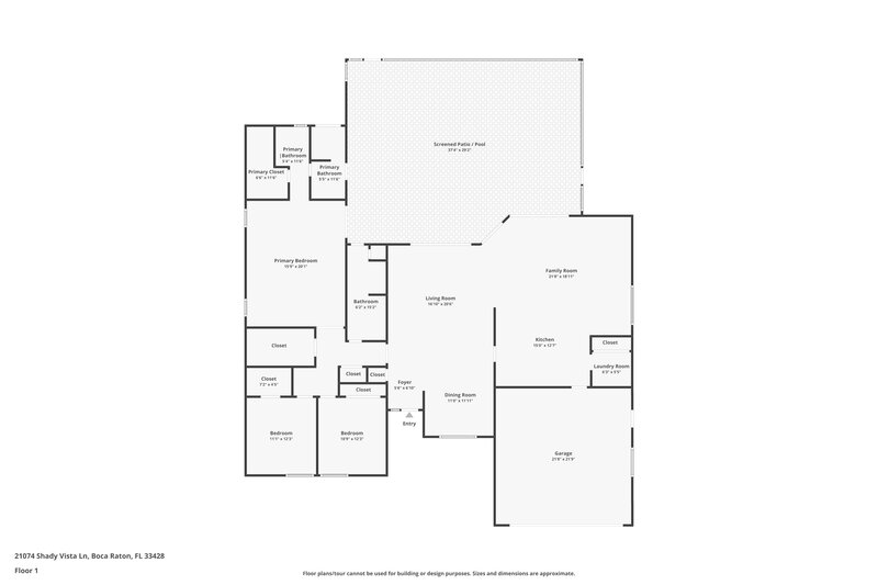 0/Mo, 21074 Shady Vista Ln Boca Raton, FL 33428 Floor Plan View