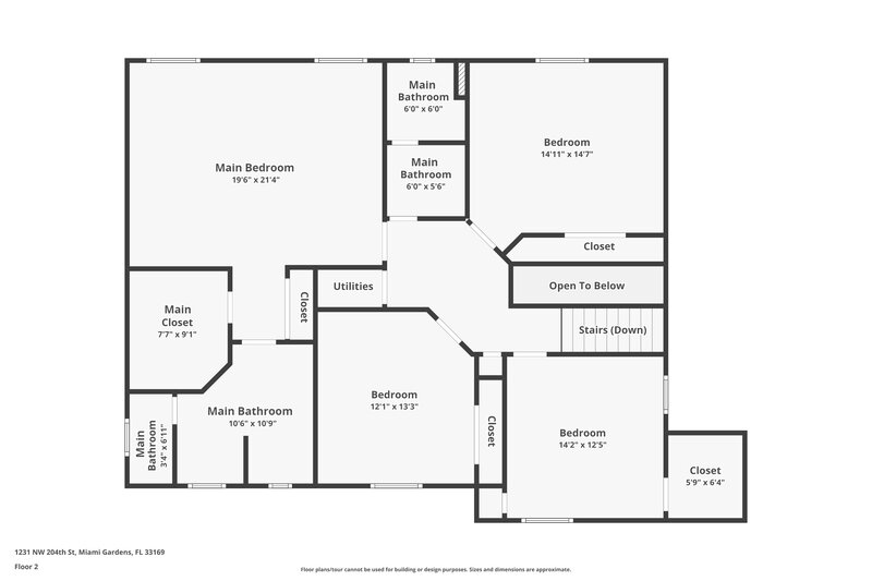 3,735/Mo, 1231 NW 204th St Miami Gardens, FL 33169 Floor Plan View 2