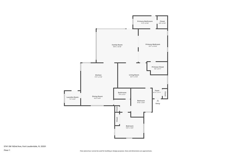 4,120/Mo, 5741 SW 162nd Ave Southwest Ranches, FL 33331 Floor Plan View