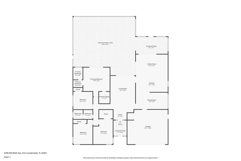 3,310/Mo, 4790 NW 85th Ave Lauderhill, FL 33351 Floor Plan View