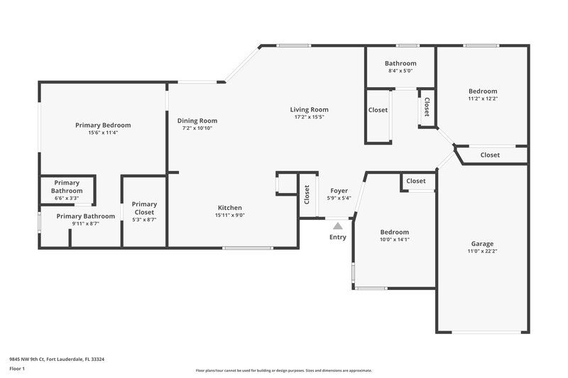 2,685/Mo, 9845 NW 9th Ct Plantation, FL 33324 Floor Plan View