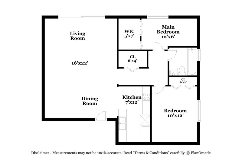 1,940/Mo, 10395 N Kendall Dr #V6 Miami, FL 33176 Floorplan View