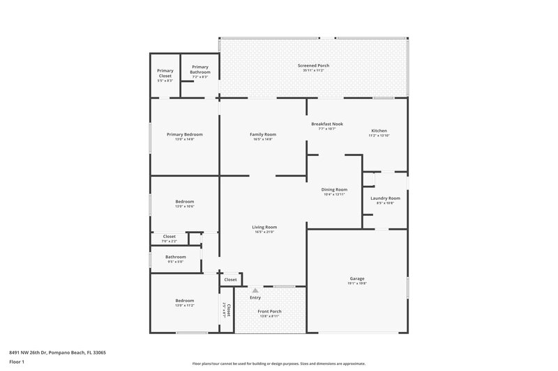 0/Mo, 8491 Nw 26Th Dr Coral Springs, FL 33065 Floor Plan View