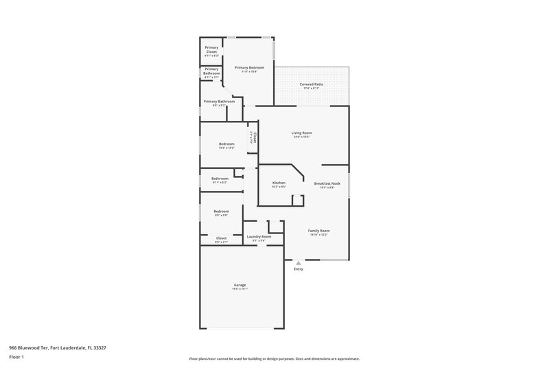 3,895/Mo, 966 Bluewood Ter Weston, FL 33327 Floor Plan View