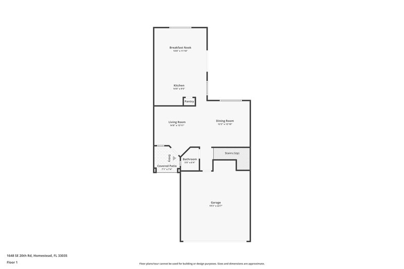2,620/Mo, 1648 SE 20th Rd Homestead, FL 33035 Floor Plan View