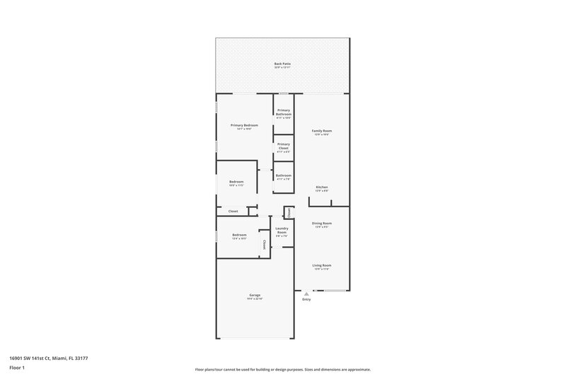 2,895/Mo, 16901 SW 141st Ct Miami, FL 33177 Floor Plan View