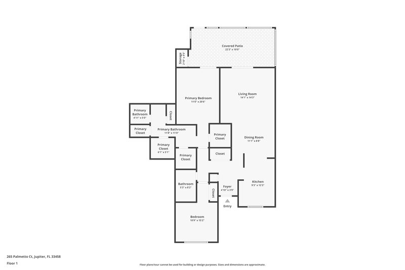 2,185/Mo, 265 Palmetto Court Jupiter, FL 33458 Floor Plan View